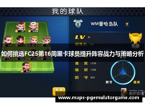 如何挑选FC25第16周黑卡球员提升阵容战力与策略分析