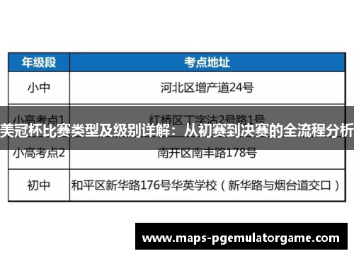 美冠杯比赛类型及级别详解：从初赛到决赛的全流程分析